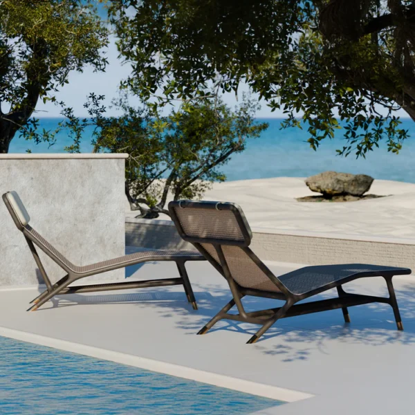 JOYCE BLACK CHAISE LONGUE - Image 2