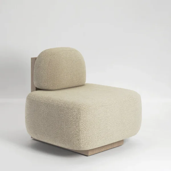 YOSHIDA BEIGE BOUCLÈ ARMCHAIR