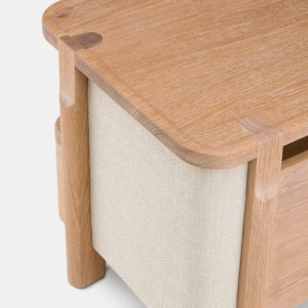 TWENTY-FIVE UPHOLSTERED BEDSIDE TABLE - Image 2