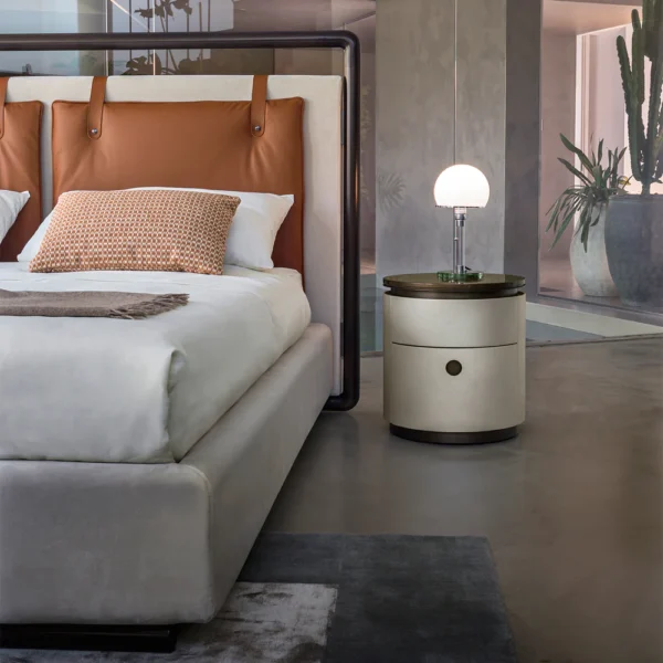 LOOP NIGHT TABLE WITH METAL TOP - Image 2