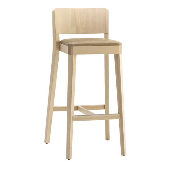 STEALTH IVORY LEATHER BARSTOOL