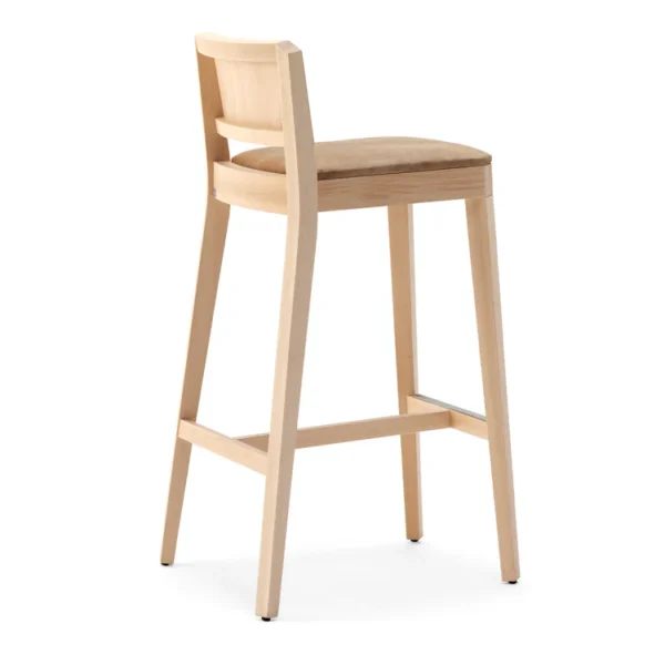 STEALTH IVORY LEATHER BARSTOOL - Image 2