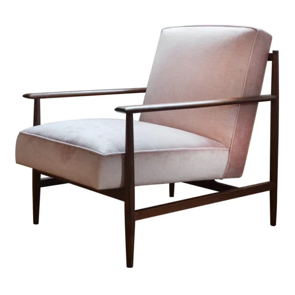 GAIA PINK VELVET LOUNGE CHAIR