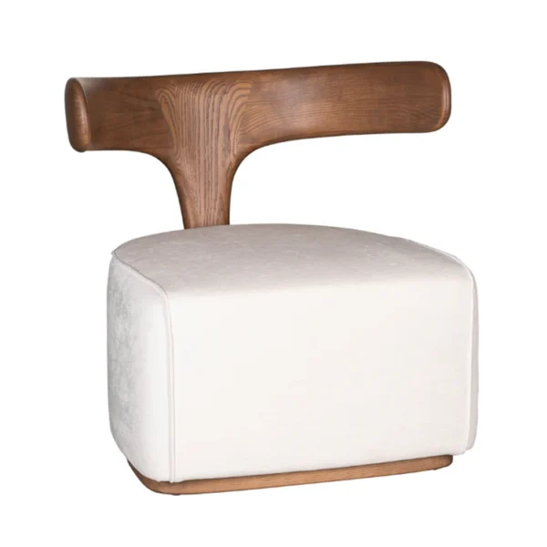 MOBY DICK WHITE FABRIC-COVERED ARMCHAIR BY LIBERO RUTILO